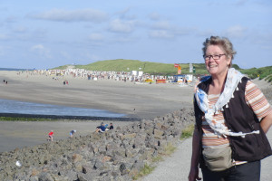 Inge Jabs am Baltrumer Strand